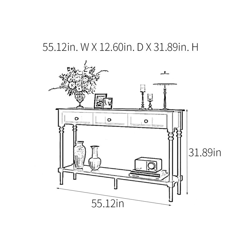 Console Retro Retro, 31.89" H x 55.12" W x 12.6" D
