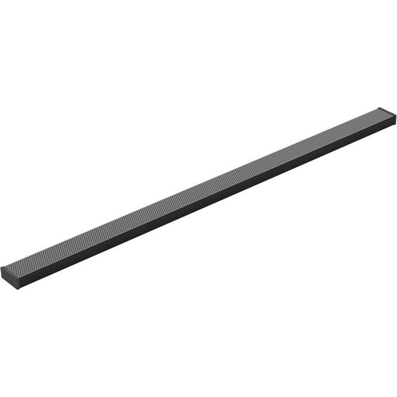 Linear Grid Shower Drain, Matte Black