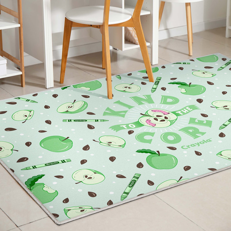 Tapis vert bien tissé Crayola, Rectangle 3 pi 3 po x 5 pi