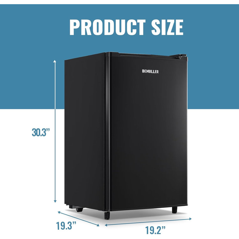 DEMULLER 3.2 Cubic Feet Upright Freezer, Black