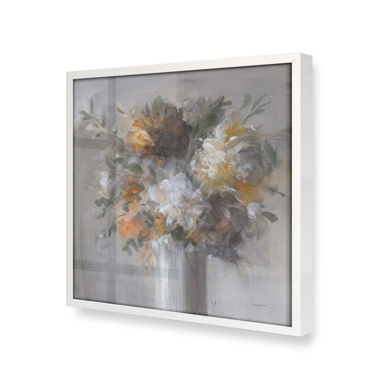 Récolte de fleurs, Cadre blanc opaque, H 12 po x l 12 po x P 1,25 po