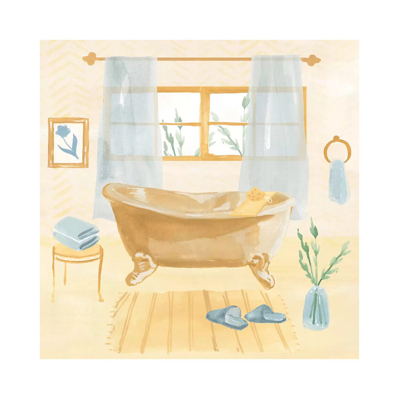 Golden Bath II by Annie Warren - Wrapped Canvas Print, 30.48 cm H x 30.48 cm W