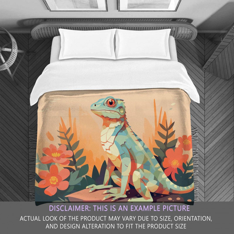 Vibrant Iguana Bedding, Twin Extra Long Comforter