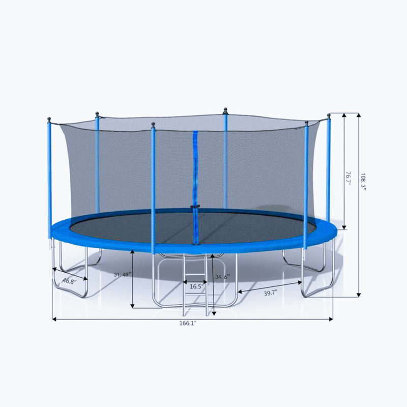 VAMOP Backyard Trampoline with Safety Enclosure