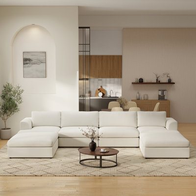 Akshata 6-piece U-shaped Upholstered Boucle Sectional Sofa