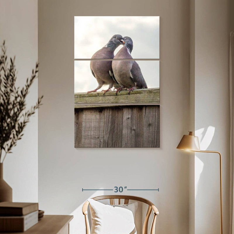 Brampt Pigeon Courtship, 65" H x 42" W