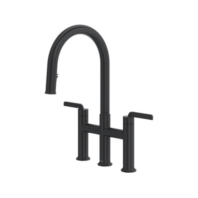 Authentica Bridge Pull-Down Kitchen Faucet With C-Spout