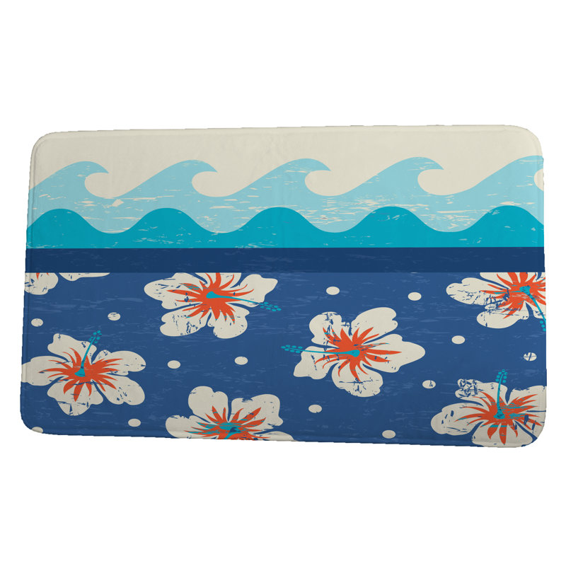 Tapis de bain Herrington, Bleu, l 34 po x L 21 po