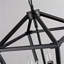 Plafonnier industriel noir à 4 lumières de style campagnard avec cage ouverte rustique et hauteur de suspension réglable, base E12 pour îlot de cuisine, salle à manger, vestibule, vestibule