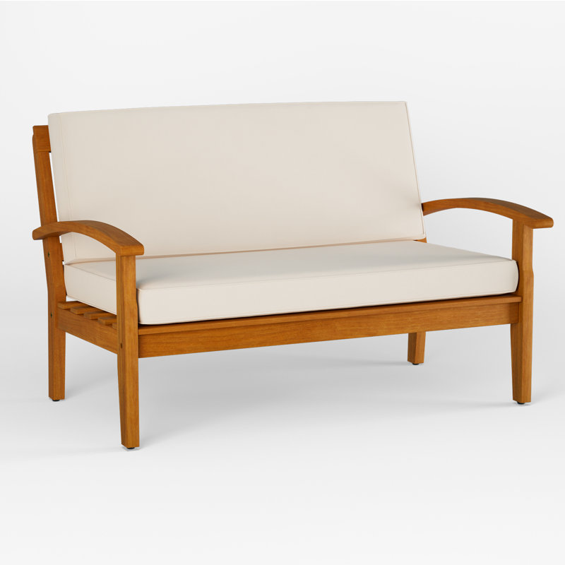 Laurent Acacia Outdoor Loveseat with Cushion