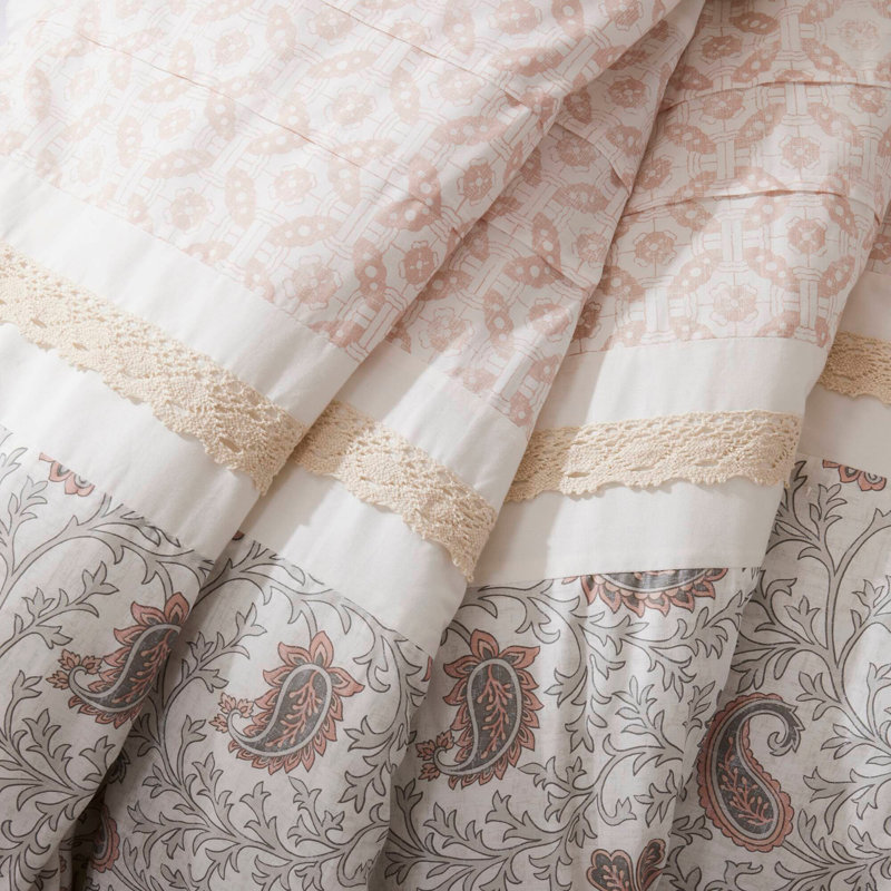 9 Piece Percale Comforter Set Blush