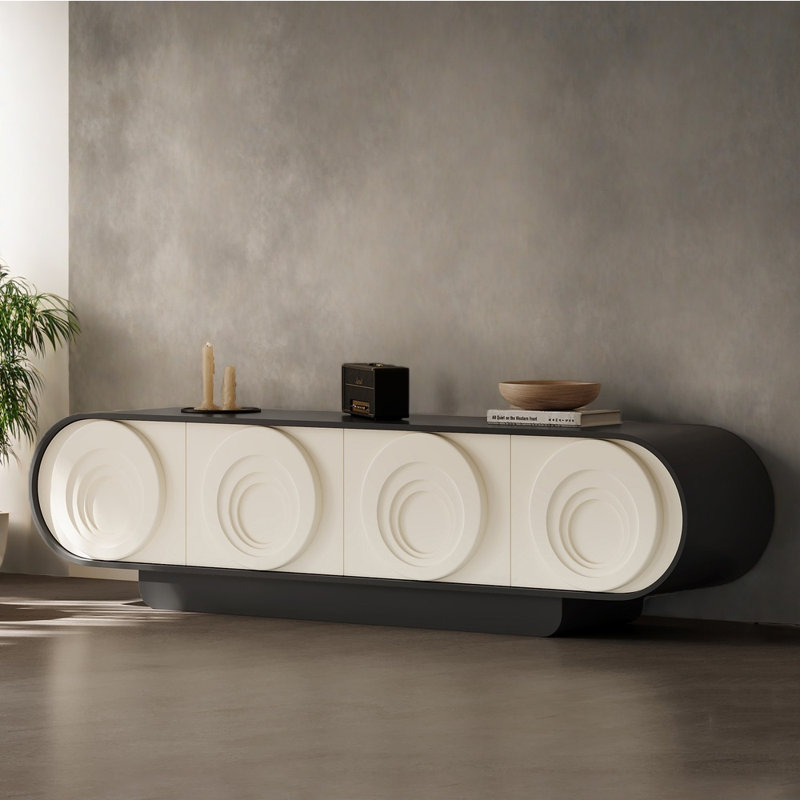 Cream style TV stand, 86.61"