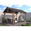 Pavillon de jardin d'extérieur robuste avec toit à double pente en métal, drainage et structure en aluminium, charge de neige de 2 500 lb-111066284