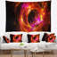 Tapisserie rouge sphérique lointaine galaxie Abstract-28503195