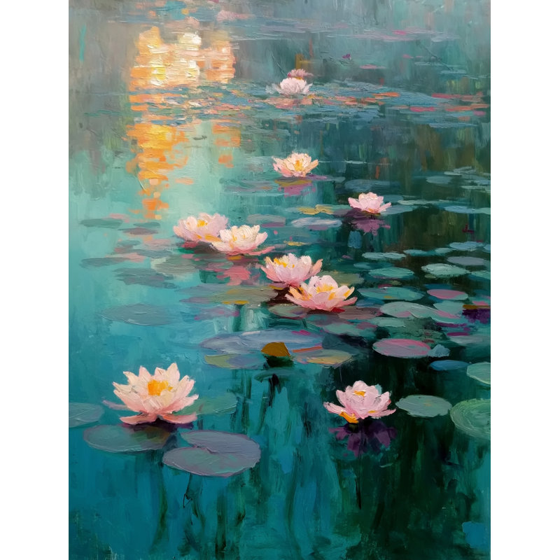 Art mural sur toile tendue Golden Lily, H 36 po x l 24 po x P 1,5 po