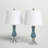 Ensemble de lampes de table bleu clair Odile