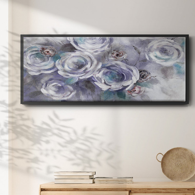 Fleurs glacées - toile encadrée, H 20 po x l 50 po