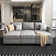 U-Shaped Sleeper Sectional Reversible Modular Sectional Sofa