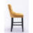 Velvet Upholstered Barstools with Button Tufted Decoration and Wooden Legs-1673205189