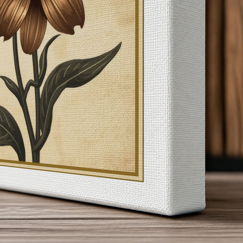 Three Daisy Studies Botanical - Wrapped Canvas, 24x16 - 61.0 x 40.6 cm, White Border