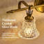 Luminaire de meuble-lavabo vintage doré avec abat-jour en cristal-702566600