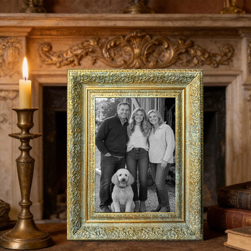 Cadre photo indémodable 3 pièces 8 "x 10" avec forme rectangulaire classique, Antique Gold, 3, 8" W x 10" H