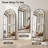 Full Length Mirror, Floor Mirror Arched Window Pane Decorative Mirror, Metal Framed Decor Farmhouse Floor Mirrors Art Pane Mirrors Wall Decor-9287896