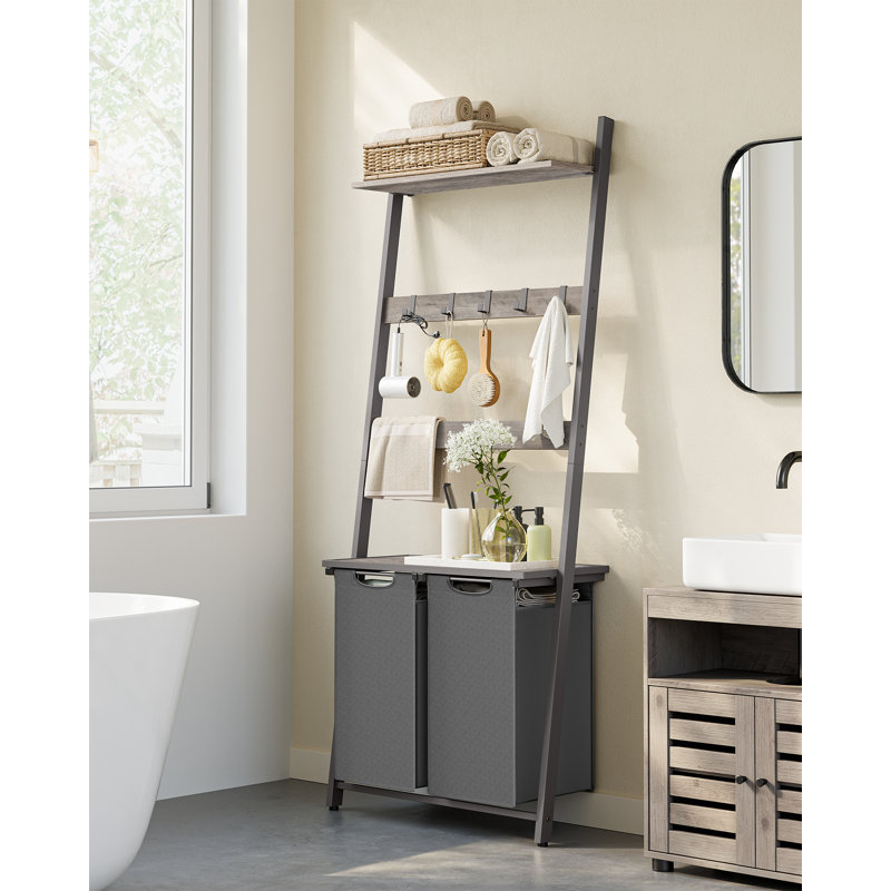 Laundry Hamper, Heather Greige/Slate Grey