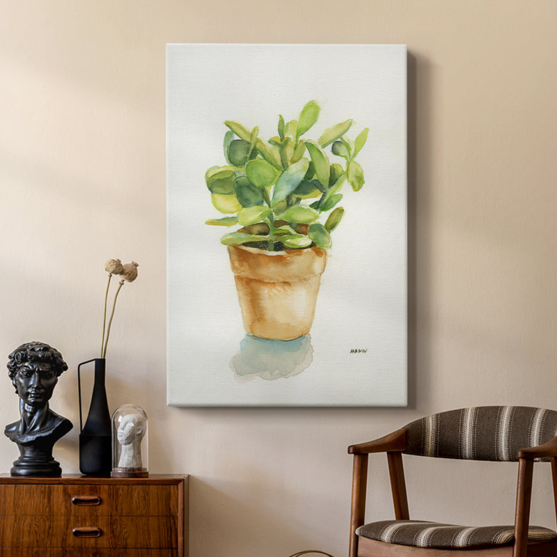 Succulent I - galerie tendue sur mesure Cavas, H 27 po x l 18 po