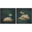 "Vintage Moody Clouds Illustration Modern Art Minimalist" 2 pièces-101463078-101463082