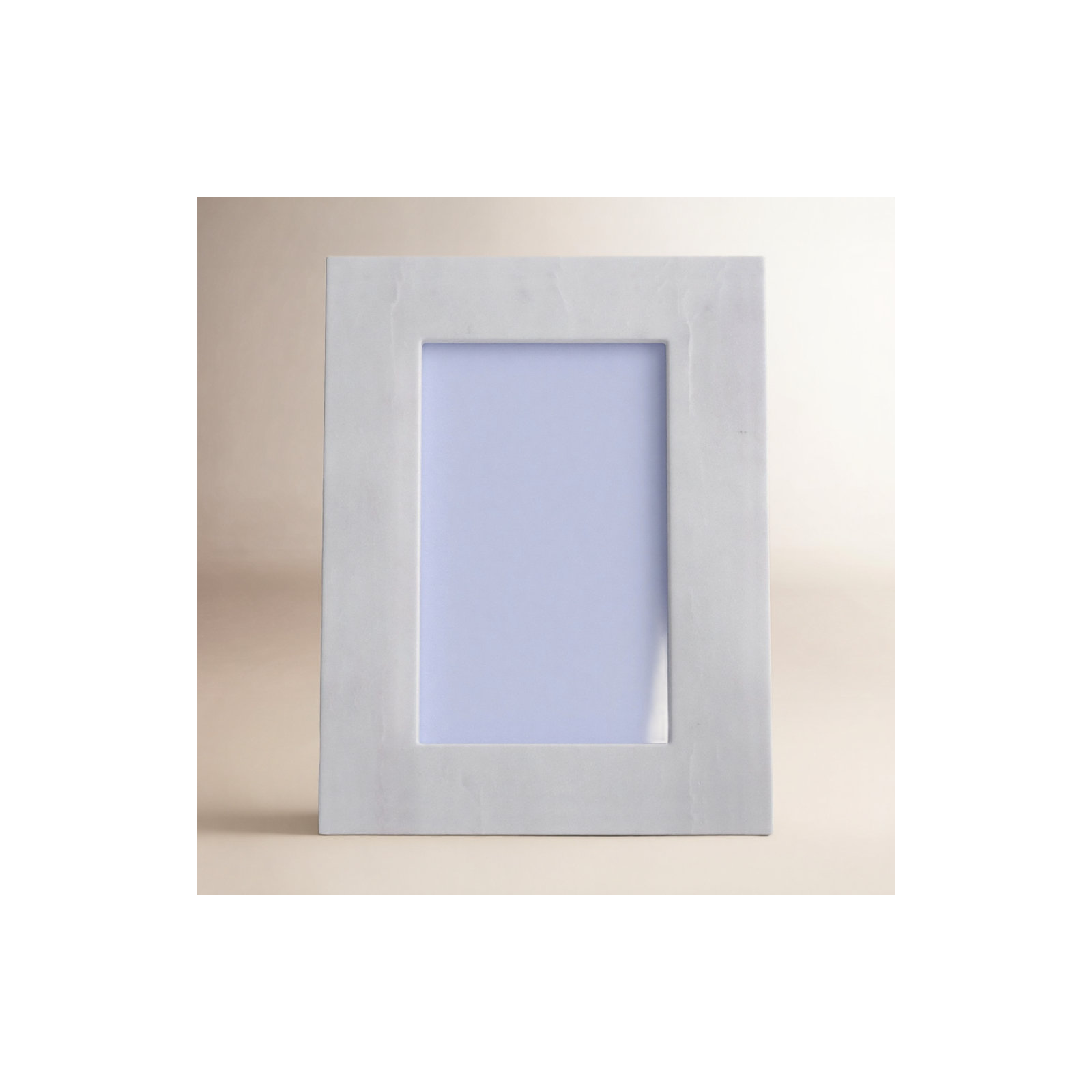 Matheson Marble Matte Picture Frame with Mat, 5" x 7", White