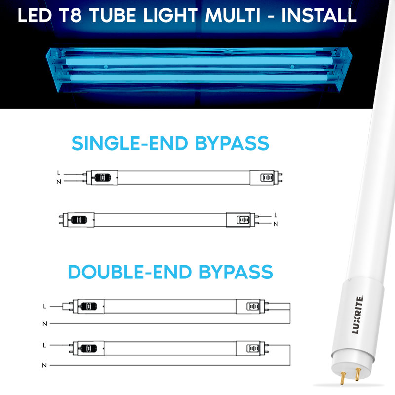 Equivalent T8 G13/Bi-pin LED Bulb
