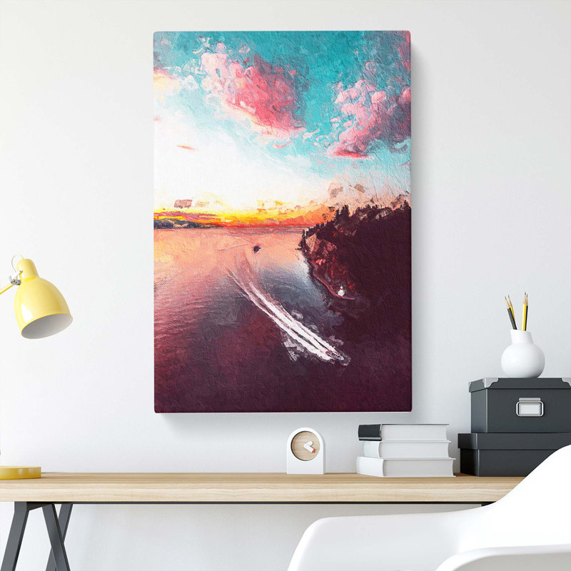 Vancouver Canada At Night - Wrapped Canvas, 76cm H x 50cm W x 3cm D