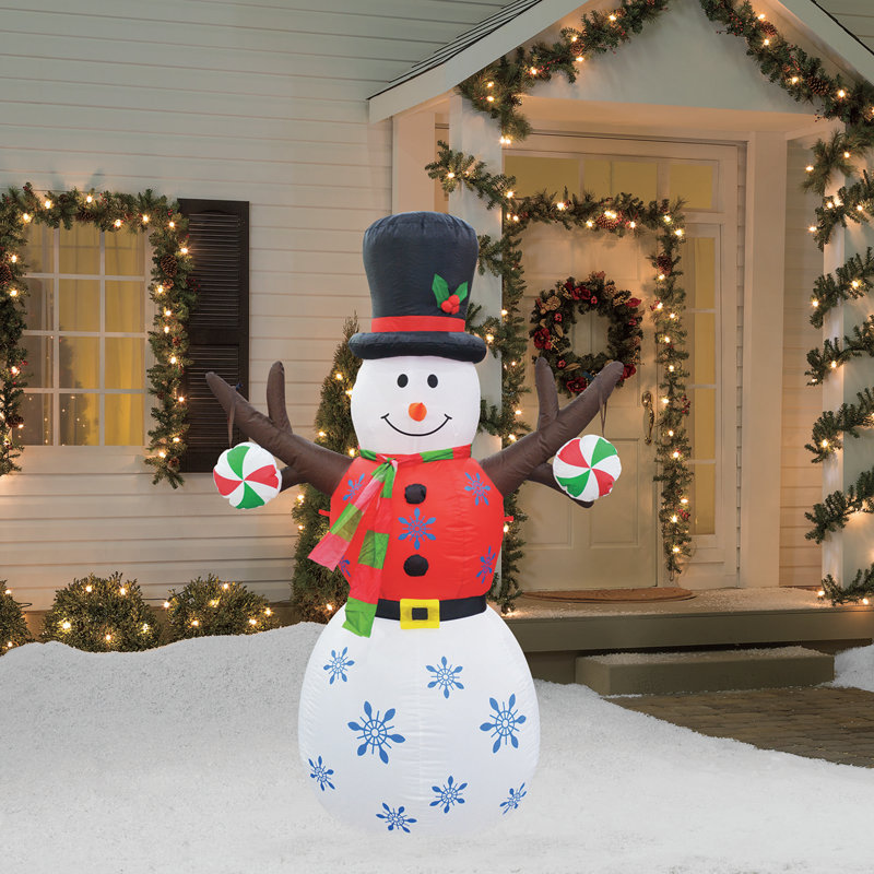 Décoration gonflable à main bonhomme de neige