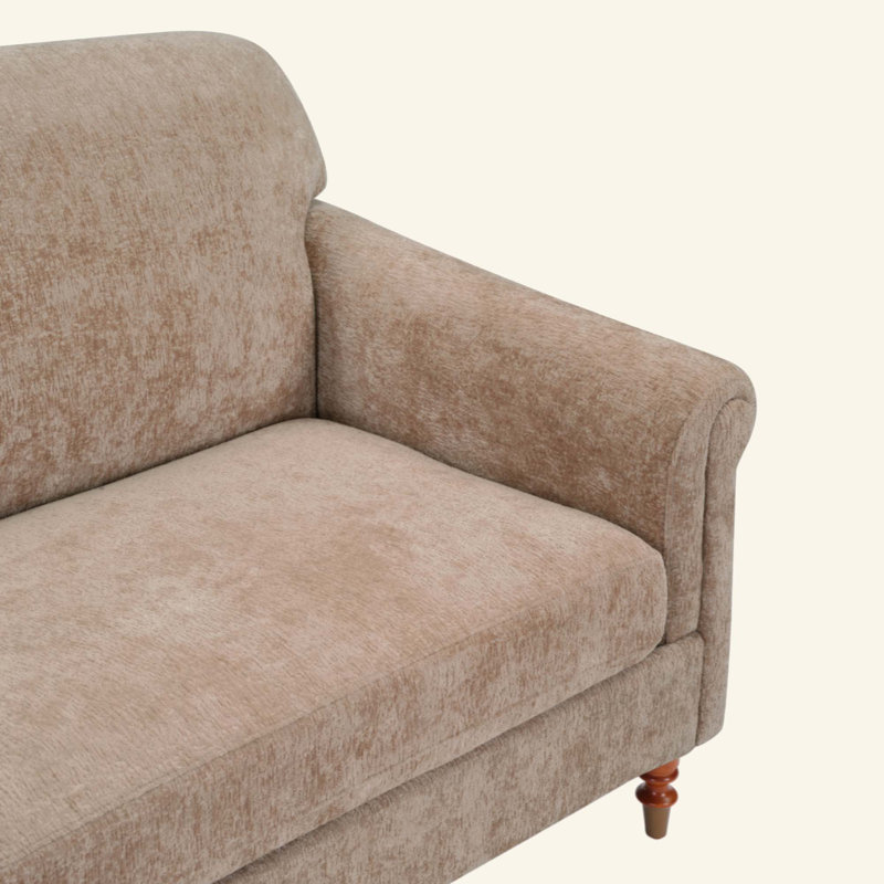 Causeuse 2 places Modern, Chenille avoine