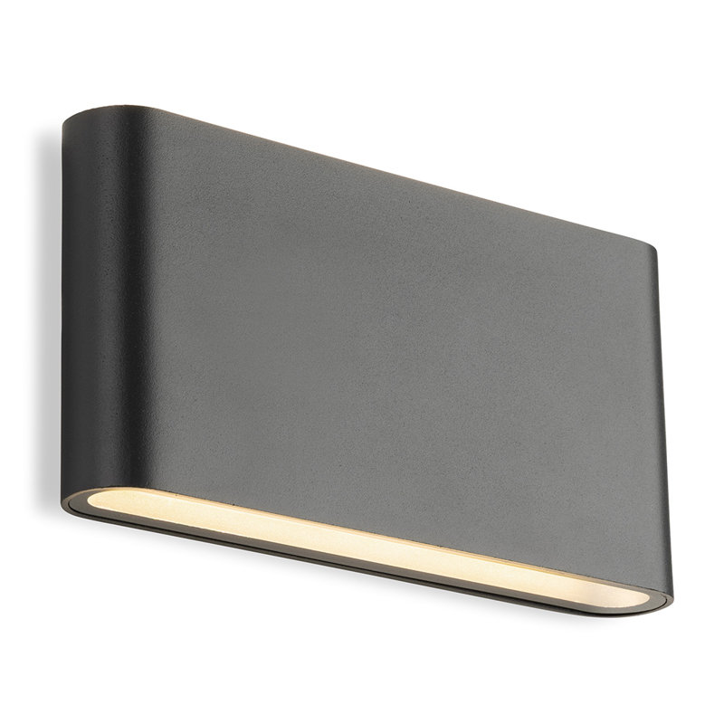 9cm H Integrated LED Outdoor Sconce, Graphite