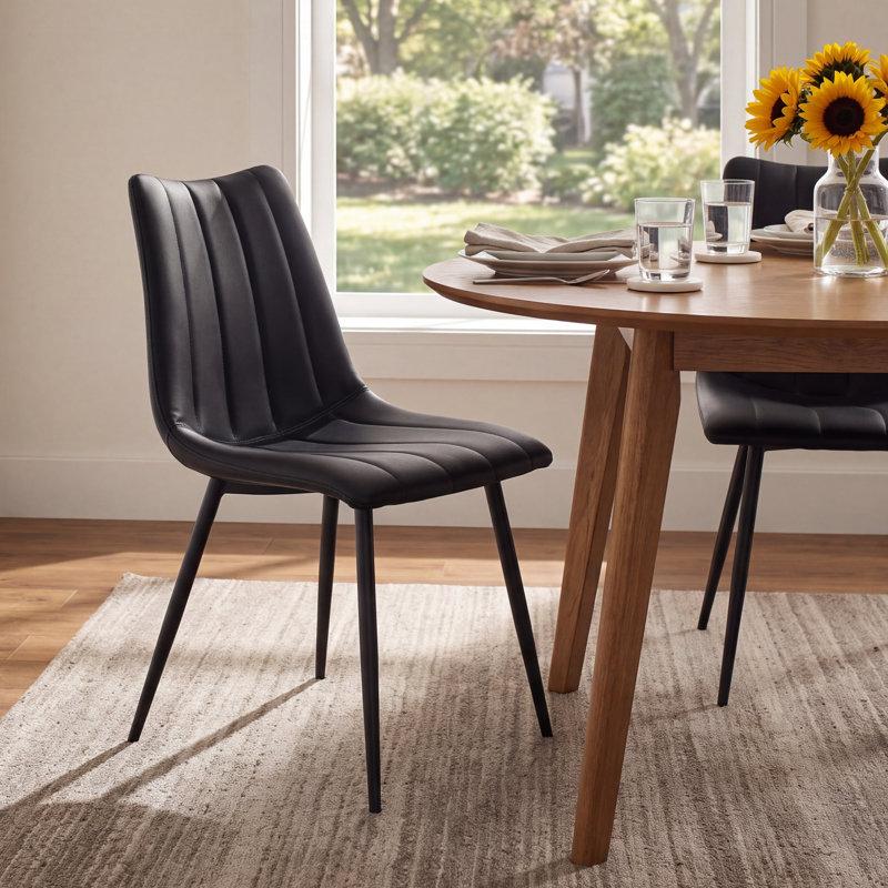 18 " H Upholstered Side Chair, Black
