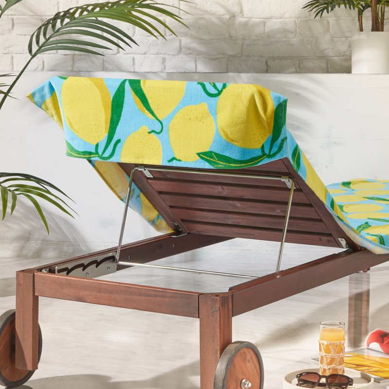 Lemons Cotton Beach Sun Lounger Towel