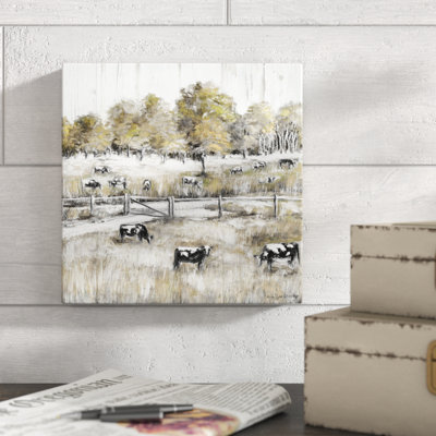 « lazy pâturage », peinture sur toile tendue