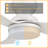 45"  3 Blade LED Smart Flush Mount Ceiling Fan with Remote Control and Light Kit Included