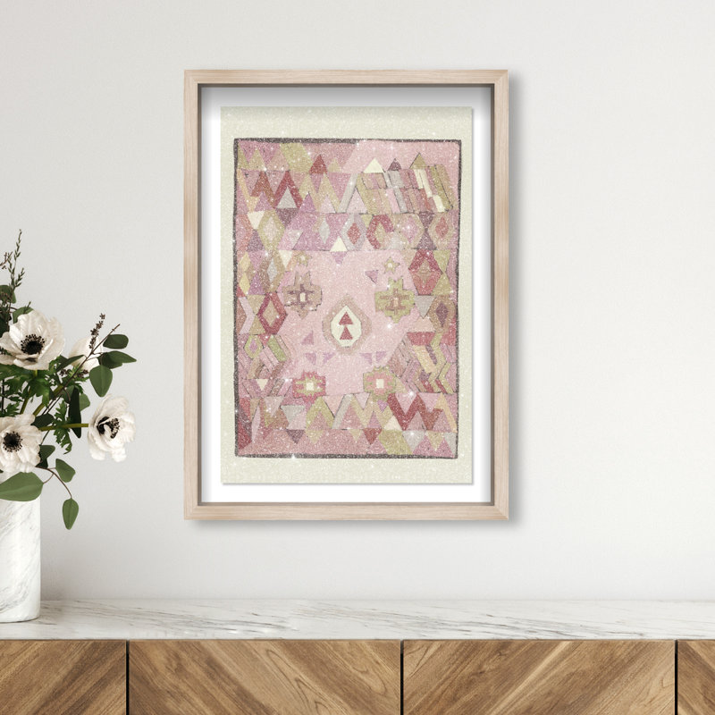 Tapestry Boehme II Print by Oliver Gal, 16.5"H x 11.5"W, Natural Oak Shadowbox