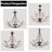 6 Light Dimmable Elegant Black Crystal Chandelier