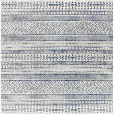 Laruth Tribal Light Blue/Blue/Navy/White Indoor/Outdoor Area Rug