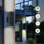 Ensemble de 2 appliques murales d'extérieur, applique murale moderne résistante aux intempéries, luminaire mural d'extérieur en aluminium noir, idéal pour porche, patio, garage