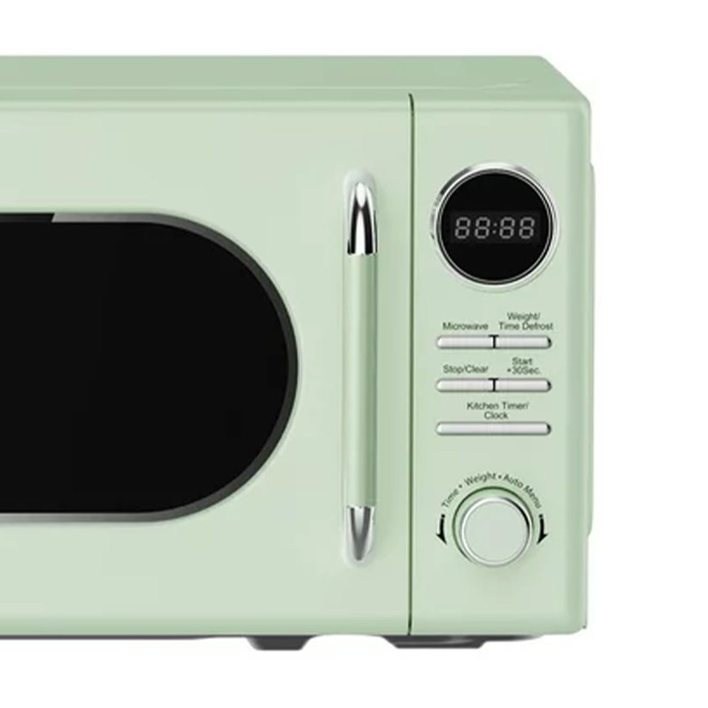 Mint Green Retro Small Countertop Microwave with Touch Controls