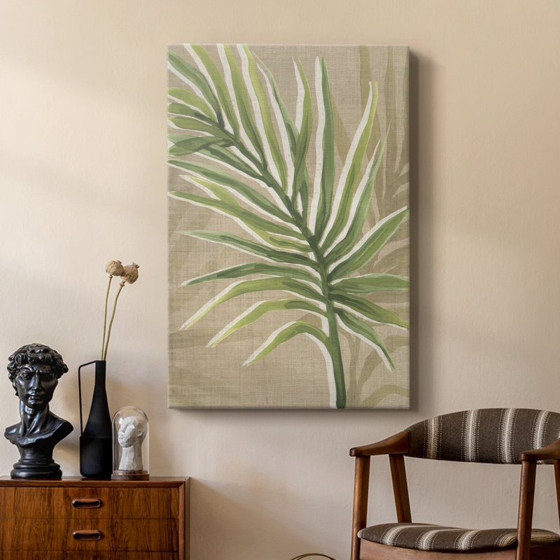 Toile de jute Palm Frond II - galerie sur mesure, H 18 po x l 12 po