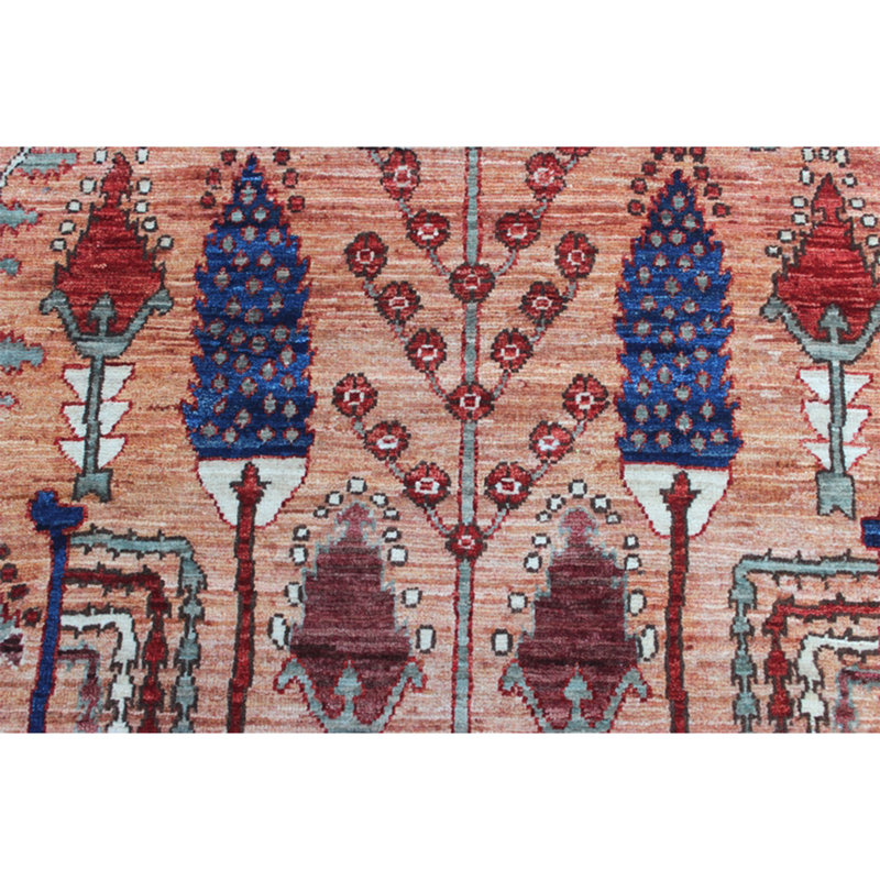 One-of-a-Kind Rectangle 4'3" x 6' Hand Knotted Area Rug