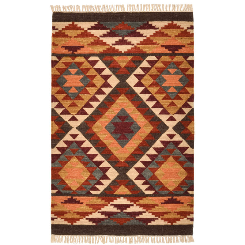 Keynot Striped Hand Woven Area Rug, Rectangle 75 x 120cm