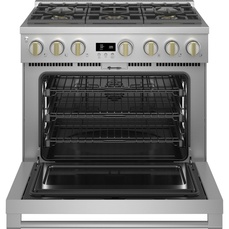 Monogram 36" Professional Range With 6 Burners, Dual Fuel, 5.75 cu ft