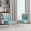 From The Shore - Chaise d'appoint rembourrée en velours de style nautique et de plage